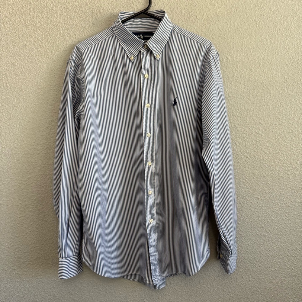 Polo Ralph Lauren‎ Striped Button Down Long Sleeve Size 16 Classic Fit